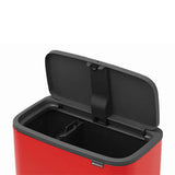 Bote de basura cubo acero rojo 36 L Brabantia