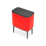 Bote de basura cubo acero rojo 36 L Brabantia