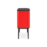 Bote de basura cubo acero rojo 36 L Brabantia