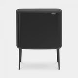 Bote basura doble cubo acero negro 11/23L. Brabantia