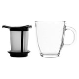 Juego de tarro té / colador vaso negro 350 ml Bodum