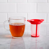Juego tarro té / colador vaso rojo 350 ml Bodum