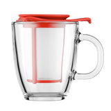 Juego tarro té / colador vaso rojo 350 ml Bodum