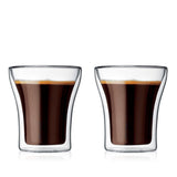 Juego assam vaso vidrio doble pared 200 ml Bodum