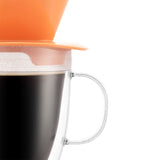 Taza doble pared con filtro para café 310 ml durazno Bodum