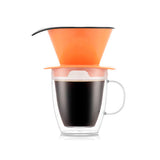 Taza doble pared con filtro para café 310 ml durazno Bodum