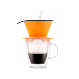Taza doble pared con filtro para café 310 ml durazno Bodum