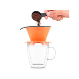 Taza doble pared con filtro para café 310 ml durazno Bodum