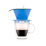 Taza doble pared con filtro para café 310 ml azul Bodum