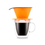 Taza doble pared con filtro para café 310 ml naranja Bodum