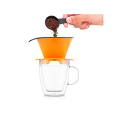 Taza doble pared con filtro para café 310 ml naranja Bodum