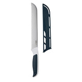 Cuchillo para pan acero inoxidable con funda azul 20 cm Zyliss