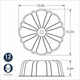 Molde rosca aluminio 2.8 L Nordicware