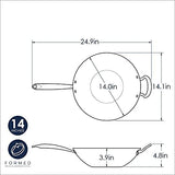 Wok acero aluminizado con mango 36 cm Nordicware