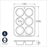 Molde para 6 muffins aluminio natural Nordicware