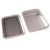 Juego de molde charola y parrilla para hornear de aluminio 25.4 x 17.8 cm Nordicware