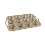 Molde 12 panquecitos con asas acero Nordicware