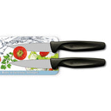 Juego 2 cuchillos para verduras negro acero inoxidable Wusthof desc