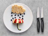 Juego 2 cuchillos para verduras negro acero inoxidable Wusthof desc