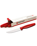 Juego de 6 cuchillos para carne acero inoxidable rojo Wusthof