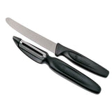 Juego de cuchillo y pelador color negro Wusthof desc