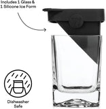Vaso para whisky con molde para hielo de silicón 255 ml negro Corkcicle