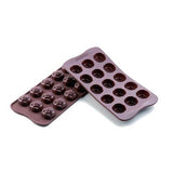 Molde de rosas de silicón para chocolates 3 x 2 cm Silikomart