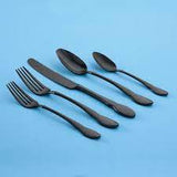 Juego de cubiertos ebony 20 piezas acero negro Gourmet Settings
