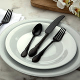 Juego de cubiertos ebony 20 piezas acero negro Gourmet Settings