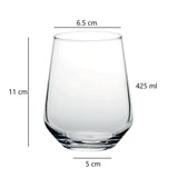 Vaso dof allegra 425 ml vidrio Pasabahce