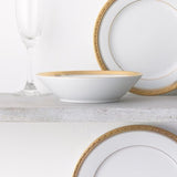 Plato sopa de porcelana Crestwood Gold 23 cm Noritake