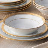 Plato sopa de porcelana Crestwood Gold 23 cm Noritake