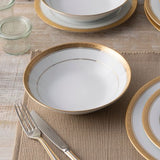 Plato sopa de porcelana Crestwood Gold 23 cm Noritake