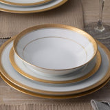 Plato sopa de porcelana Crestwood Gold 23 cm Noritake