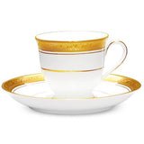 Plato taza moka de porcelana Crestwood Gold Noritake