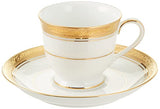 Plato taza moka de porcelana Crestwood Gold Noritake