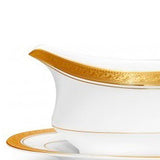 Salsera con plato de porcelana Crestwood Gold Noritake