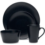 Plato dulce swirl negro 14 cm porcelana Noritake