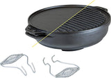 Juego parrilla/plancha/wok hierro fundido 35 cm 6L Lodge